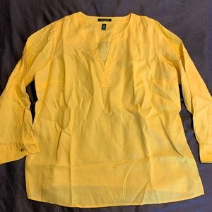 Ralph Lauren Sunshine Yellow Linen blouse